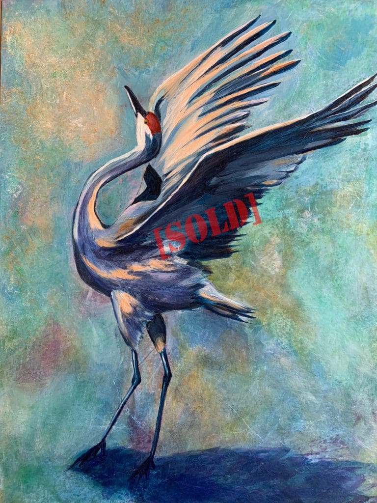 Sandhill Crane Dancing (Fran Turner)